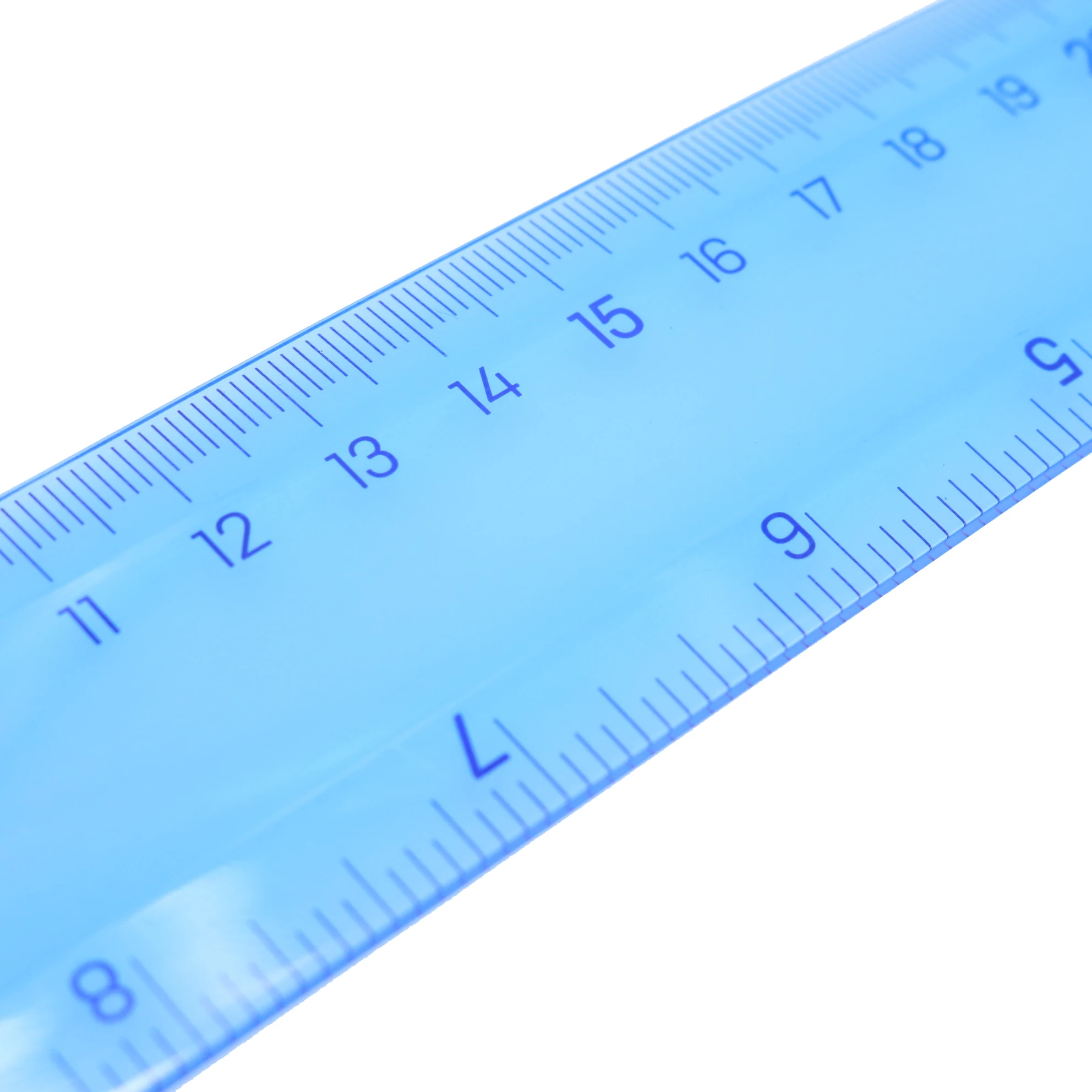 1 Pcs Blue/green 20cm/30cm Flexible Ruler Transparent Drawing Ruler For Students Creative Plastic Soft Ruler Office And School