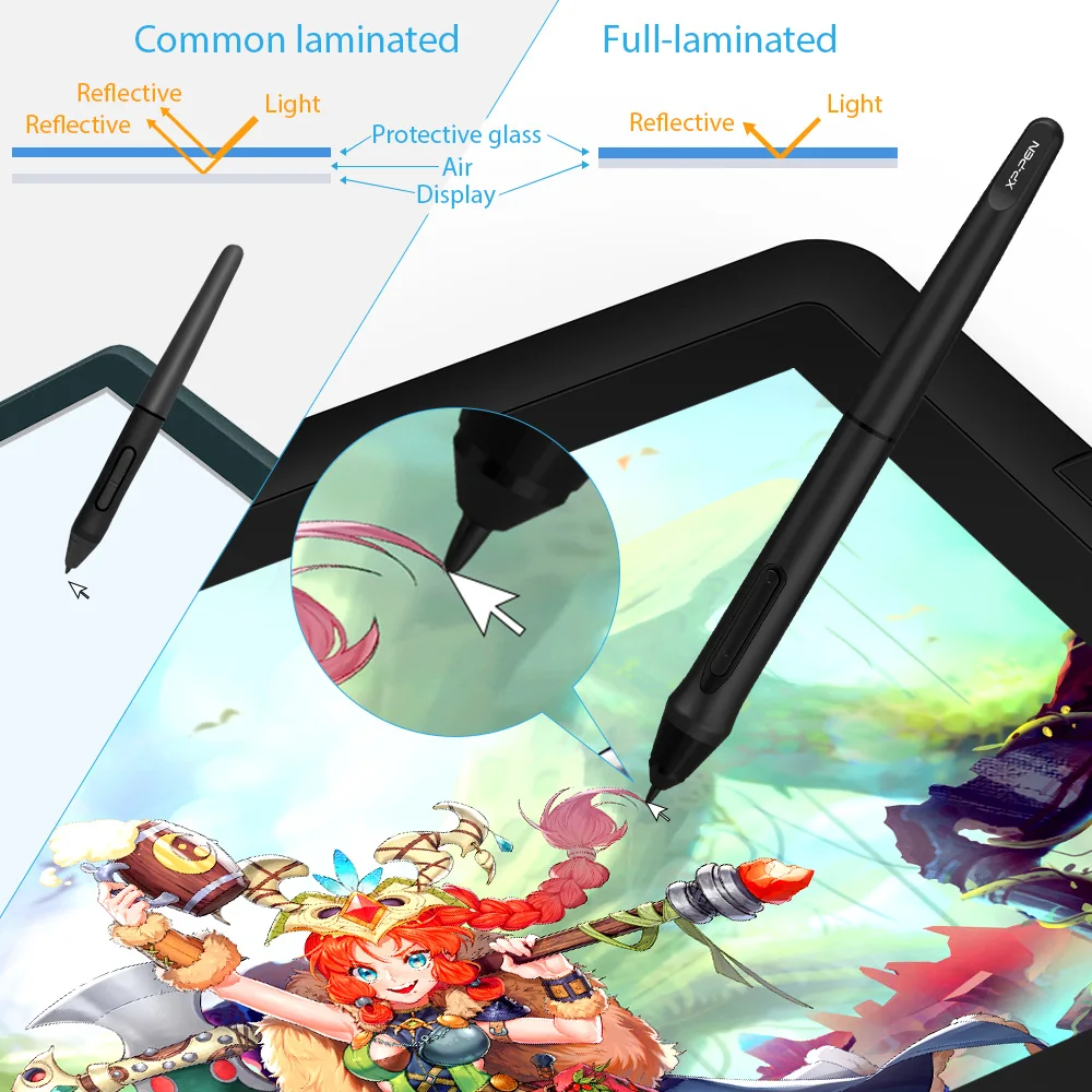 XPPen Artist 15,6 Pro tableta de dibujo Monitor gráfico tablero de dibujo de animación Digital con 60 grados de función de inclinación diseño artístico