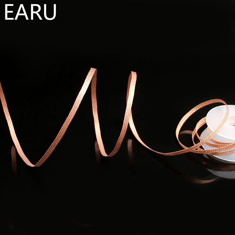 1.5mm 2mm 2.5mm 3mm 3.5mm 너비 1.5M 길이 디 솔더링 브레이드 용접 솔더 리무버 심지 와이어 리드 코드 플럭스 BGA 수리 도구