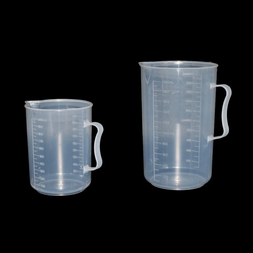 250/500/1000/2000ml Trasparente Cucina Laboratorio Misurino in plastica Contenitore volumetrico graduato Strumento 1 Pz