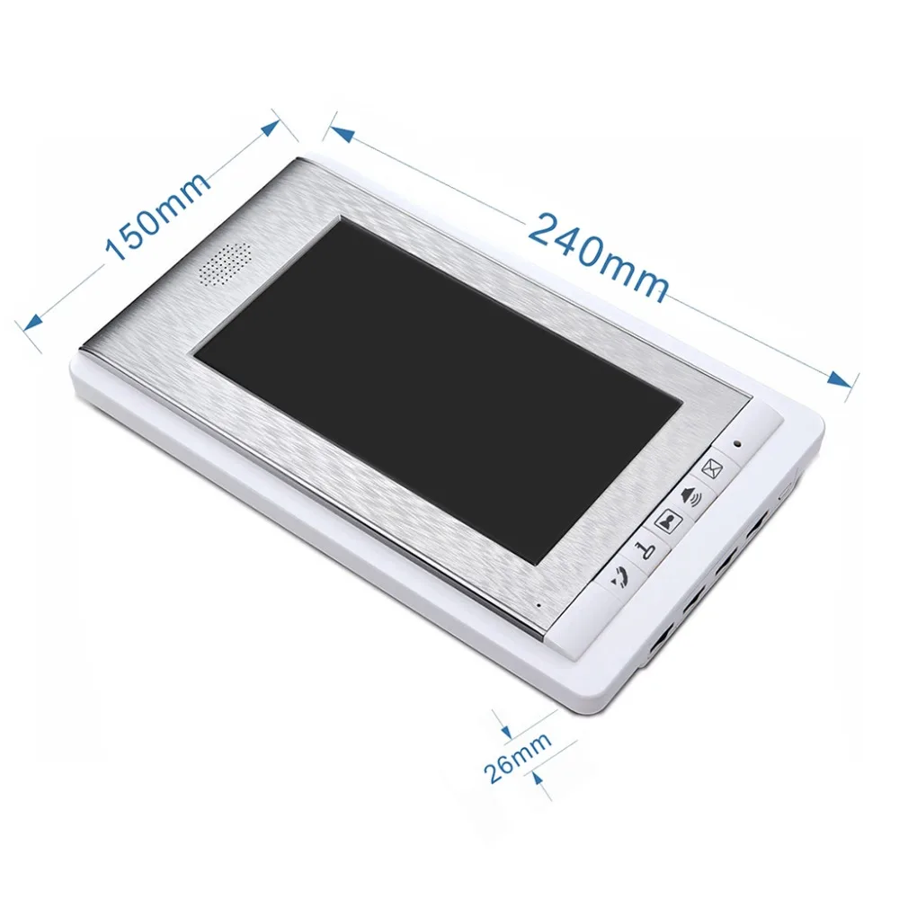 7" Video Door Phone Kit with ID Keyfobs + Electric Lock + Power Supply+ Door Exit for villa Video Doorbell video Intercom System