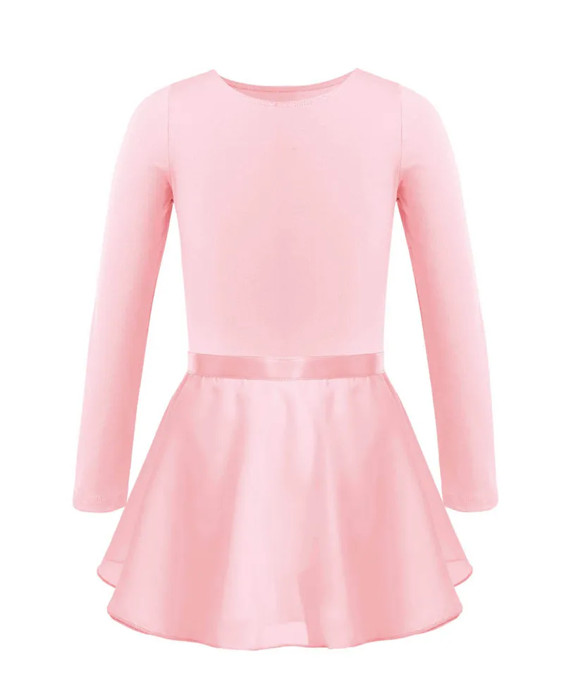 ChicTry キッズバレエチュチュダンスクラスパフォーマンスドレス子供女の子体操レオタードダンスウェア服とタイドスカートセット