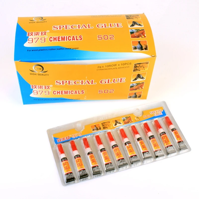 10 Chiếc Liền Mạnh Kem Siêu Keo Dán 502 Da Gỗ Cao Su Kim Loại Cyanoacrylate Kính Văn Phòng Phẩm Store Màn Hình Cảm Ứng Dán