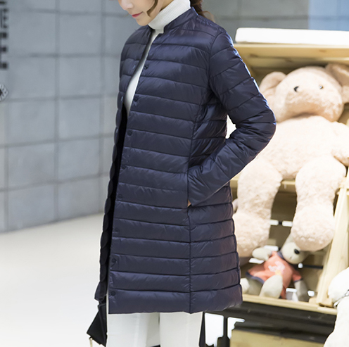 Frau Frühling Gepolsterte Warme Mantel Ultra Licht Ente Unten Jacke Lange Weibliche Mantel Schlank Solide Jacken Winter Mantel Tragbare Parkas