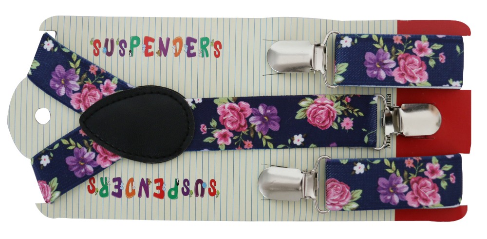 2021 ใหม่แฟชั่นเด็กปรับ Navy Floral พิมพ์ Suspenders สําหรับหญิง