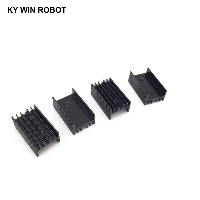 10 pz alluminio TO-220 dissipatore di calore a 220 dissipatore di calore radiatore a Transistor TO220 raffreddamento nero 25*15*11MM