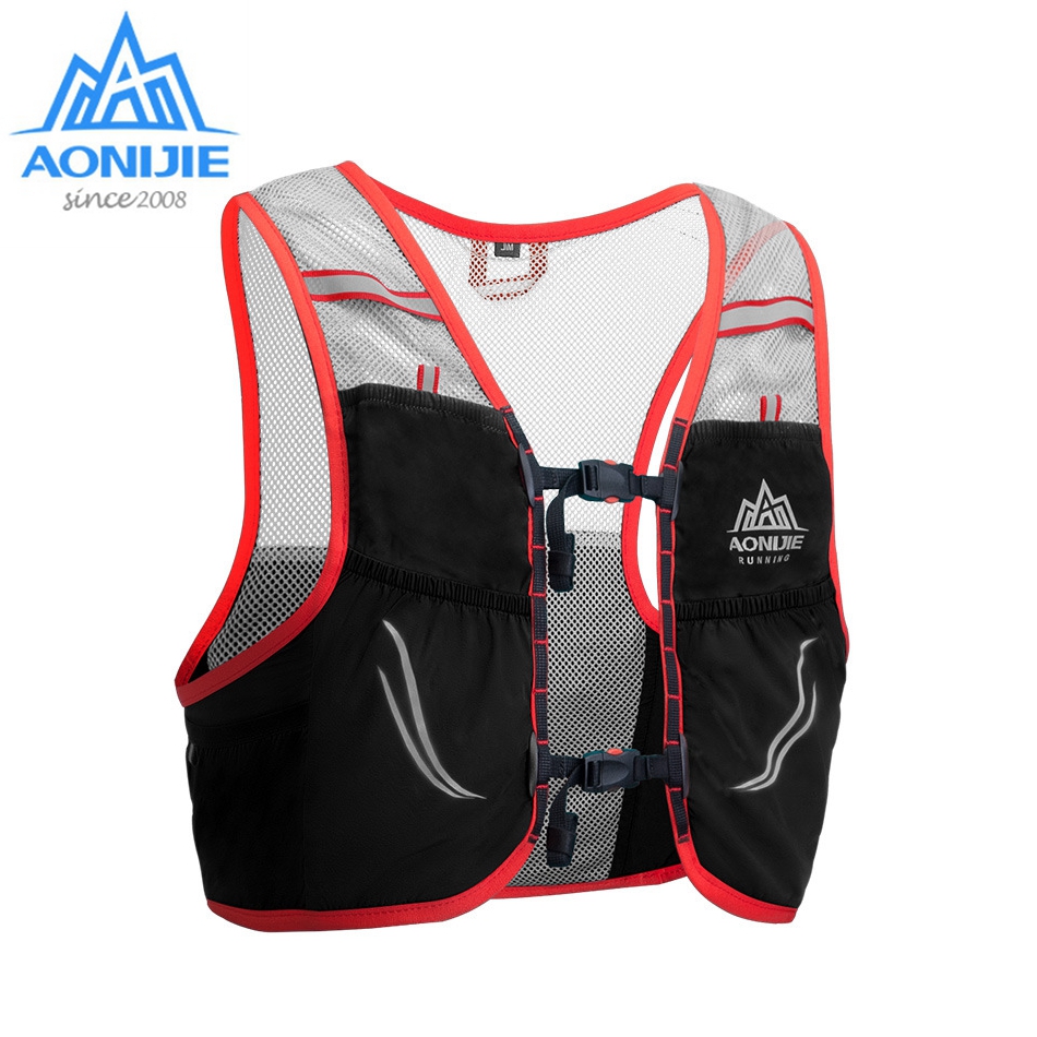 AONIJIE C932น้ำหนักเบากระเป๋าเป้สะพายหลังวิ่งเสื้อกั๊กไนลอนHydration Packกระเป๋าขี่จักรยานมาราธอนแบบพกพาUltralight 2.5L