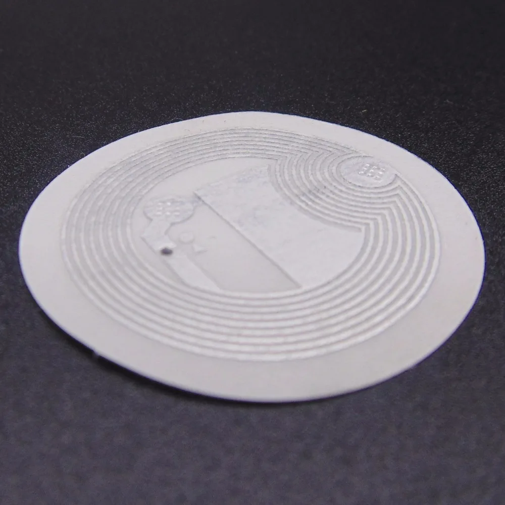 (10 Cái/lốc) 25Mm Trắng NFC Dán Giao Thức ISO14443A13.56MHz NTAG 213 Đa Năng Nhãn Thẻ RFID Và Tất Cả NFC Điện Thoại