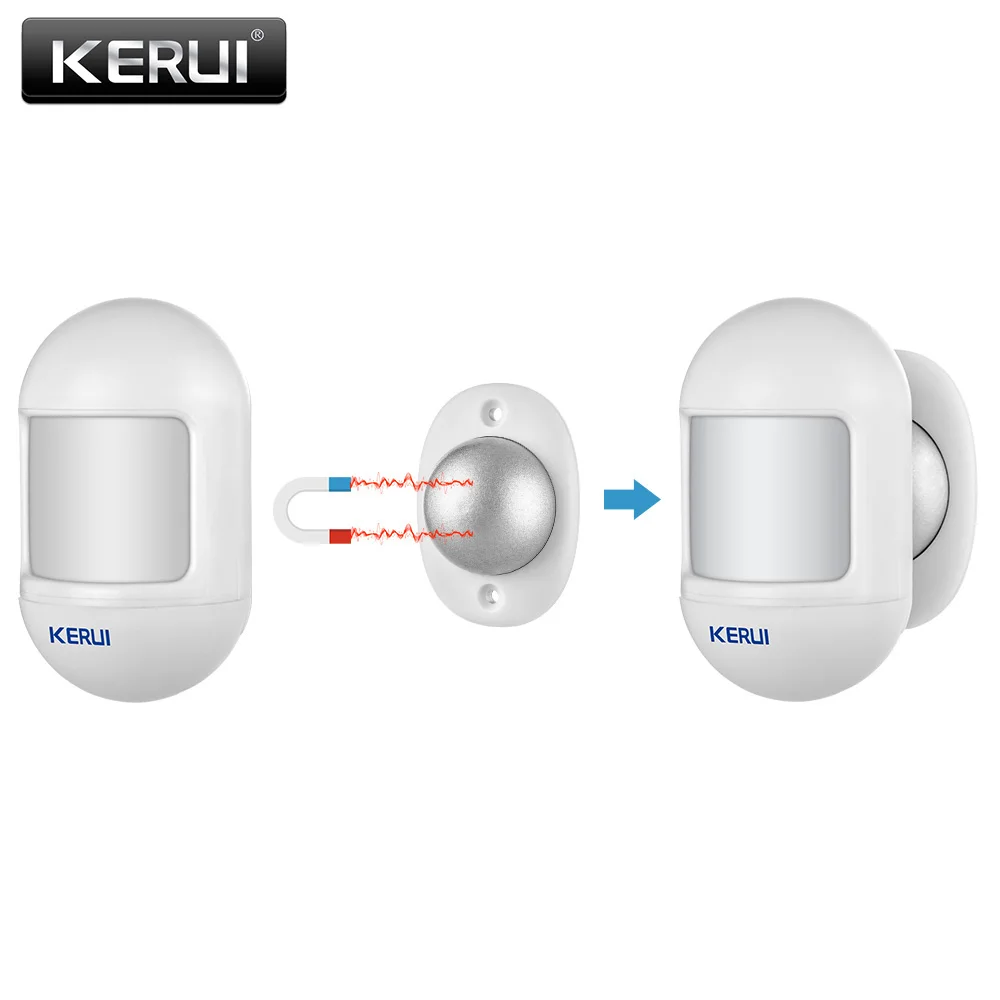 KERUI Mini Không Dây Cảm Biến Chuyển Động Cảm Biến Báo Động Báo Có Từ Tính Đế Xoay Cho G18 W18 Nhà Hệ Thống Báo Động