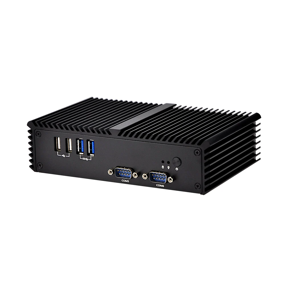 Qotom Mini PC Quạt Không Cánh Q350P Core I5-4200U Bộ Vi Xử Lý, RS485 VGA Tùy Chọn, WIFI 3G/4G Đầu Karaoke IPC