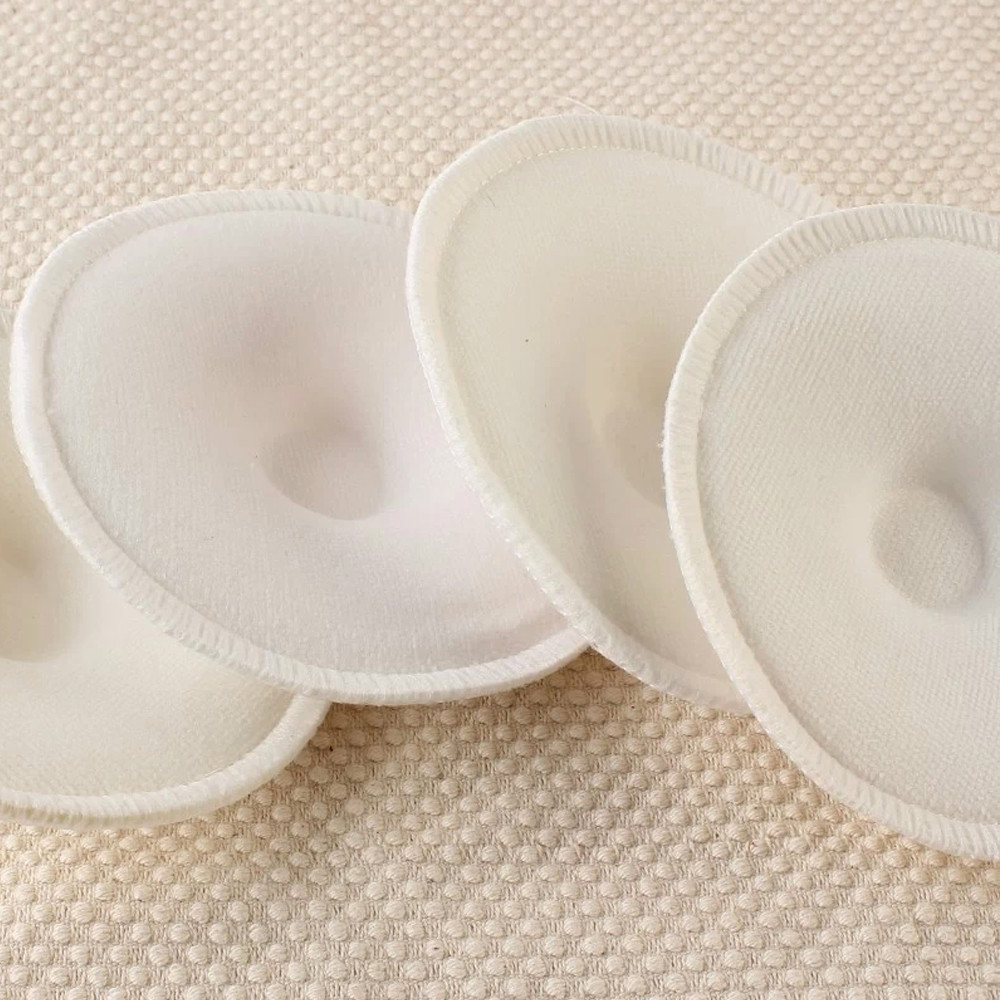 4 Pcs Neue Bambus Brust Pad Pflege Pads Für Mama Waschbar Wasserdichte Fütterung Pad Bambus Wiederverwendbare Brust Pads