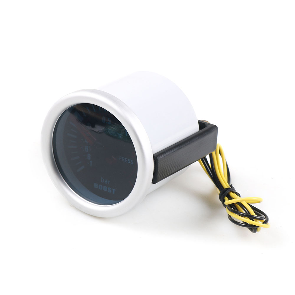 Dynoracing 2 "52 ミリメートルユニバーサル 12V LED スモークレンズ -1 〜 0 〜 2BAR ターボブーストゲージメーター/ターボブーストメーター TT 101310