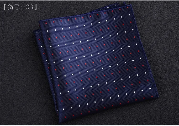 Sang Trọng Khăn Tay Nam Chấm Bi Sọc In Hoa Hankies Polyester Hanky Kinh Doanh Bỏ Túi Vuông Ngực Khăn 23*23 cm