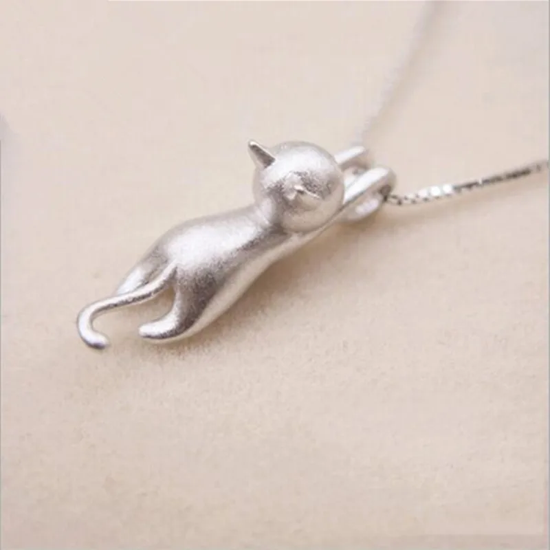 Phổ Biến Mạ Bạc Trang Sức Thời Trang Hàn Quốc Đơn Giản Động Vật Dễ Thương Kitty Xương Đòn Dây Chuyền Mặt Dây Chuyền Mèo Cổ XL003