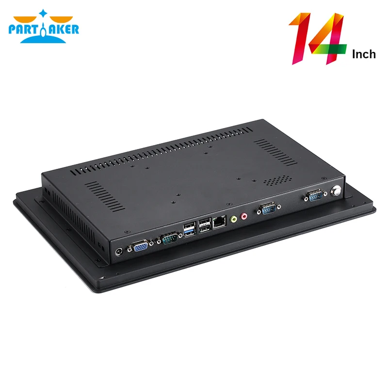 14-calowy przemysłowy komputer panelowy 10-punktowy pojemnościowy dotykowy przemysłowy All In One PC z Intel J1800 J1900 3855U i5 i7 Windows Linux