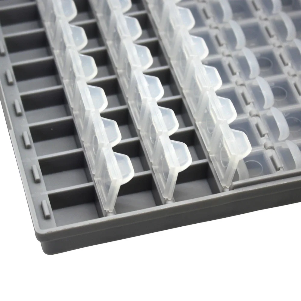 Aidetek smd storage box plastic Case surface mount resistors capacitors well small compartment tiny Organizer toolbox BOX STORAG