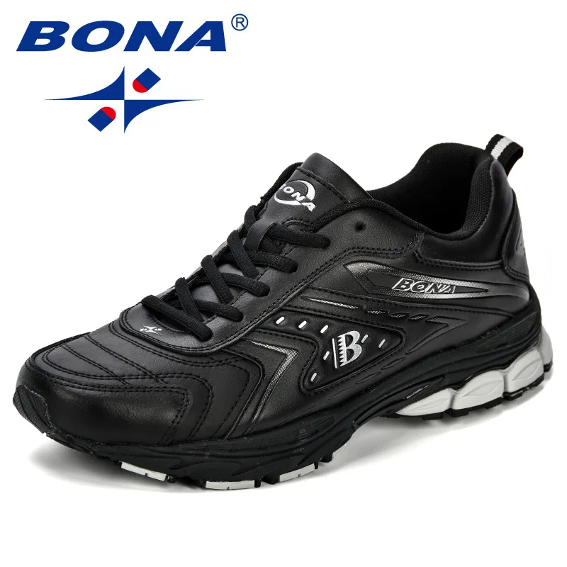 BONA ผู้ชายรองเท้าสบายๆยี่ห้อผู้ชายรองเท้าผู้ชายรองเท้าผ้าใบรองเท้าสบาย Breathable ไมโครไฟเบอร์กลางแจ้งรองเท้าสไตล์อินเทรนด์