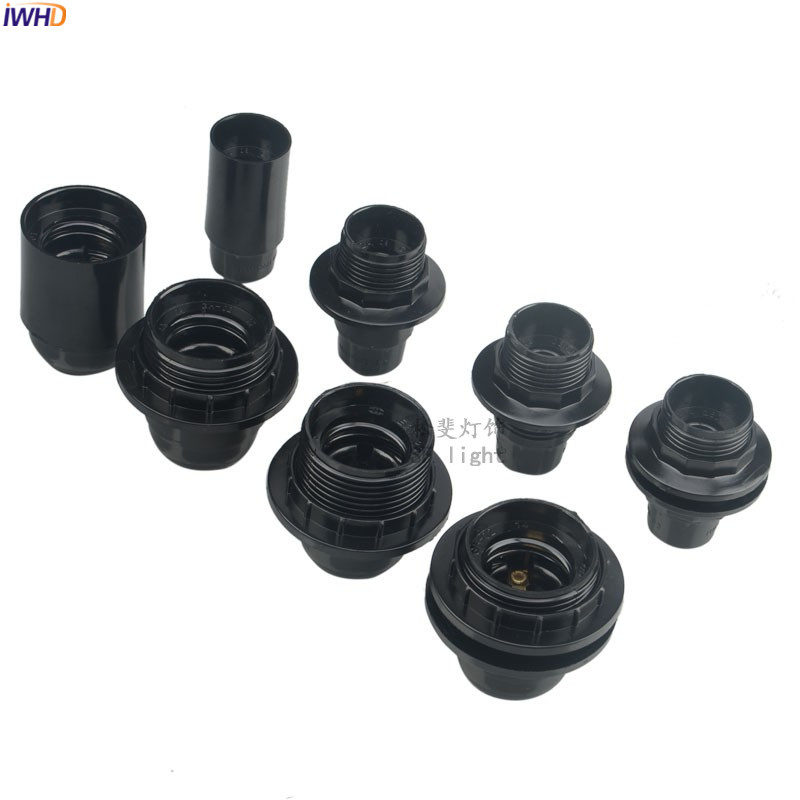 IWHD Dẻo Soquete E27 Bóng Đèn Giá Đỡ Để Bàn Mặt Dây 110-220V Douille E27 E14 Ổ Cắm retro Vintage UL CE