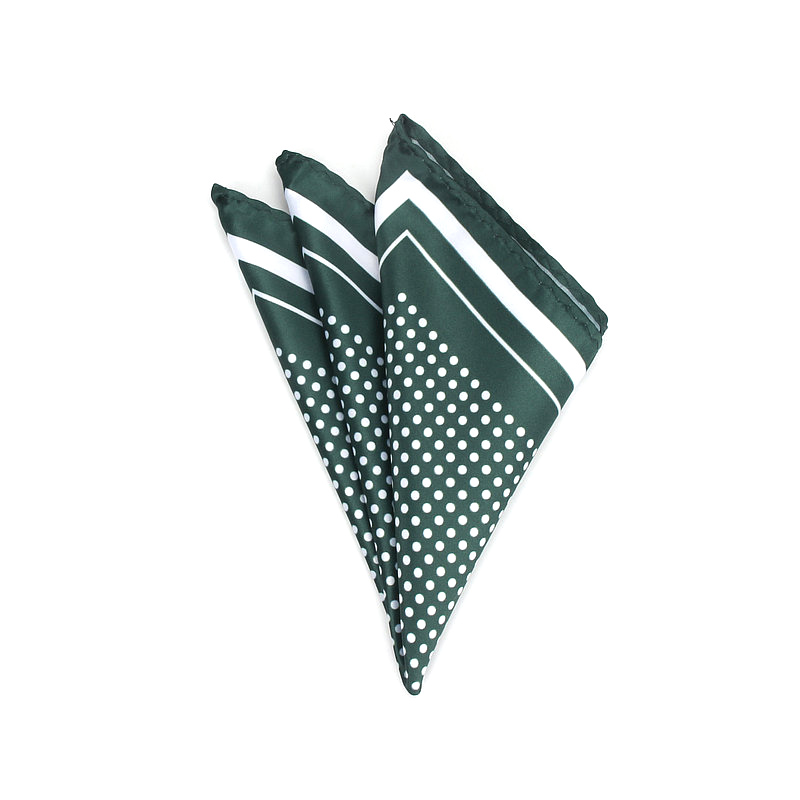 แฟชั่นผู้ชายผ้าเช็ดหน้า Vintage Dot พิมพ์พ็อกเก็ตสแควร์โพลีเอสเตอร์ผ้าไหมนุ่ม Hankies งานแต่งงานธุรกิจหน้าอกผ้าเช็ดตัว Hanky