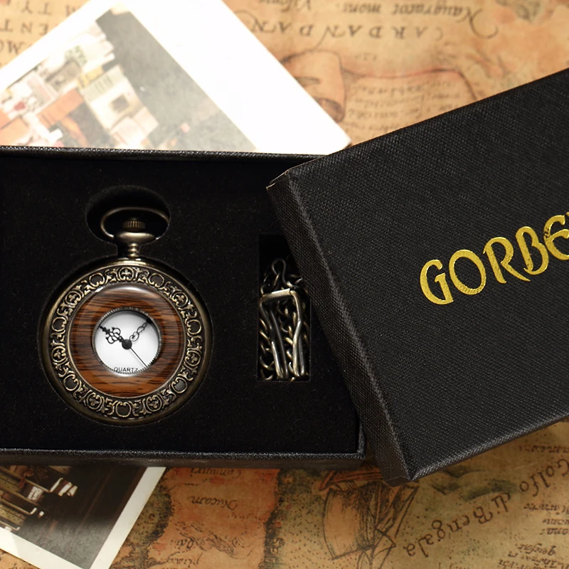 ไม้นาฬิกากระเป๋านาฬิกา FOB Chain Locket Hollow Steampunk Skeleton ผู้ชายผู้หญิง Mens ชายนาฬิกานาฬิกากระเป๋าสตรีทรงถัง