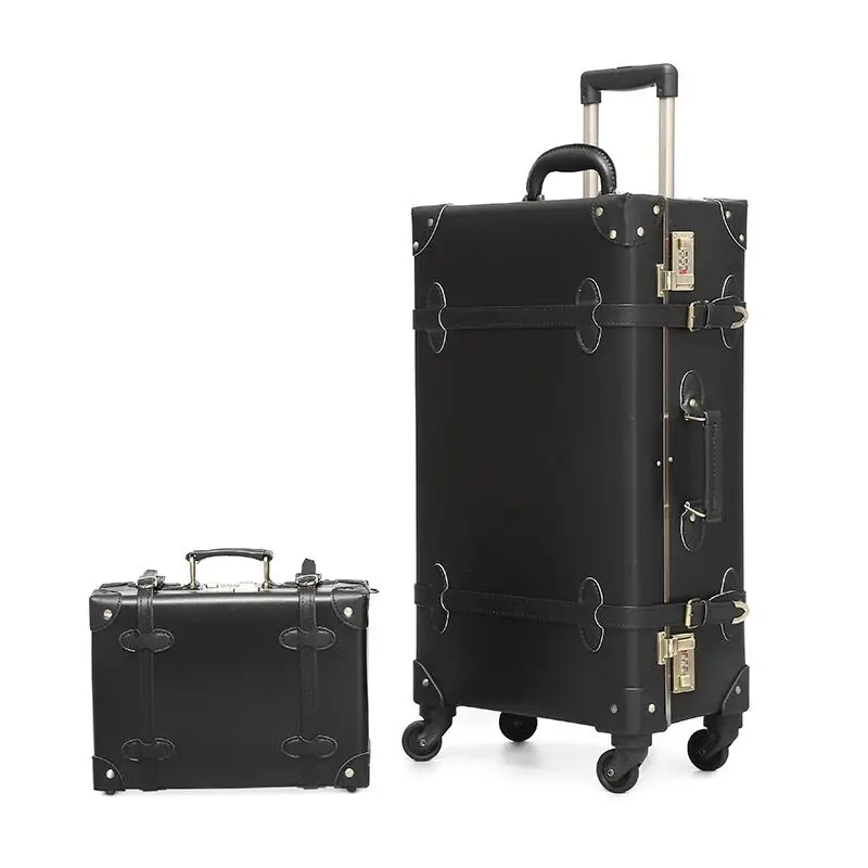 20 "22" 24 "インチpuレザートロリースーツケースや旅行バッグ小型スーツケースcabファイルvaliz koffer maletasスーツケースローリング荷物にキャリー