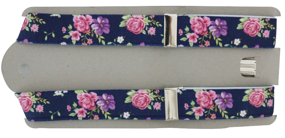 2021 ใหม่แฟชั่นเด็กปรับ Navy Floral พิมพ์ Suspenders สําหรับหญิง