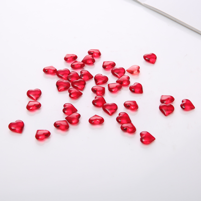 Bộ 100 10*4Mm Hình Trái Tim Acrylic Pha Lê Cầm Đồ Đá Cầm Cờ Game Miếng Cho Đột Quyết Chơi Bảng Phụ Kiện