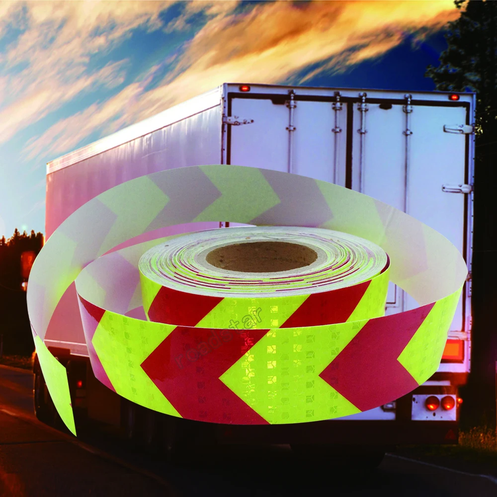 3M Fluo. Màu Vàng Mũi Tên Đỏ Thú Cưng Băng Keo Phản Quang Phản Quang Cảnh Báo An Toàn Băng Tốt Nhớt Chống Nước Sử Dụng Lâu Dài