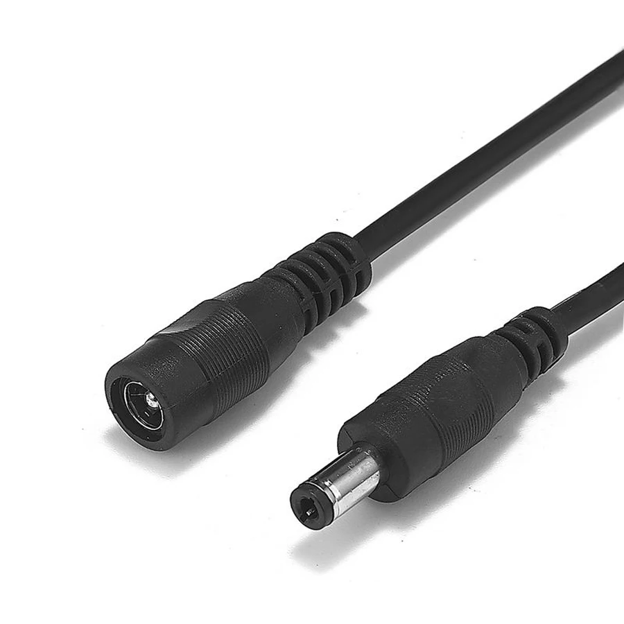ANBIUX 1pcs DC Power EXTENSION CABLE 3 เมตร/10FT แจ็คซ็อกเก็ต 5.5 มม.x 2.1 มม.ปลั๊กสําหรับกล้องวงจรปิด 12 โวลต์สายไฟ