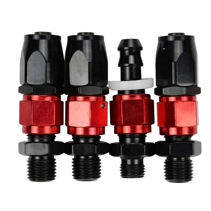 Regulador de pressão de combustível ajustável universal com medidor + mangueira de linha de combustível AN6 + kit final de acessórios