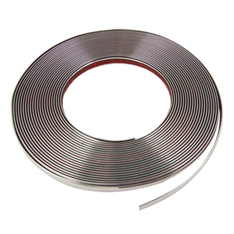 5 メートル外装車クロームボディストリップバンパー自動ドア保護成形スタイリングトリムステッカー 6 ミリメートル 10 ミリメートル 12 ミリメートル 15 ミリメートル 20 ミリメートル 25 ミリメートル 30 ミリメートル