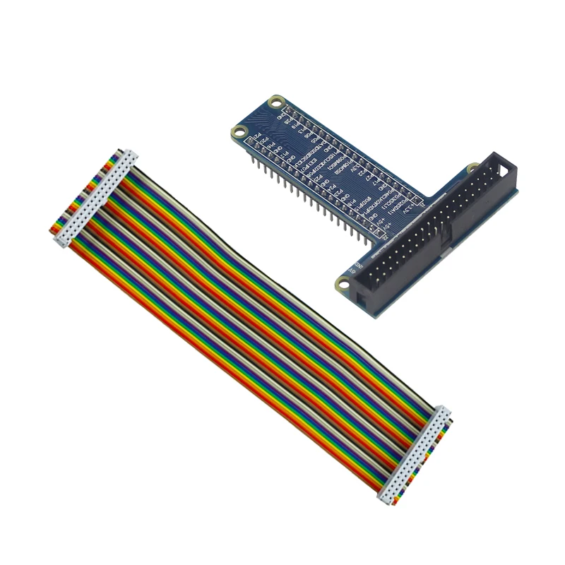 Плата расширения Raspberry Pi 4 GPIO Плата T-типа + 40-контактный 20-контактный адаптер кабеля GPIO «мама-мама» для Orange Pi для Arduino UNO