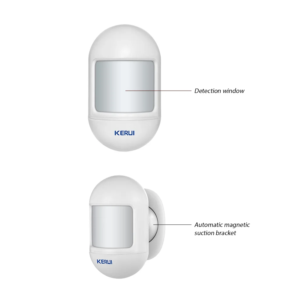 KERUI Mini Không Dây Cảm Biến Chuyển Động Cảm Biến Báo Động Báo Có Từ Tính Đế Xoay Cho G18 W18 Nhà Hệ Thống Báo Động