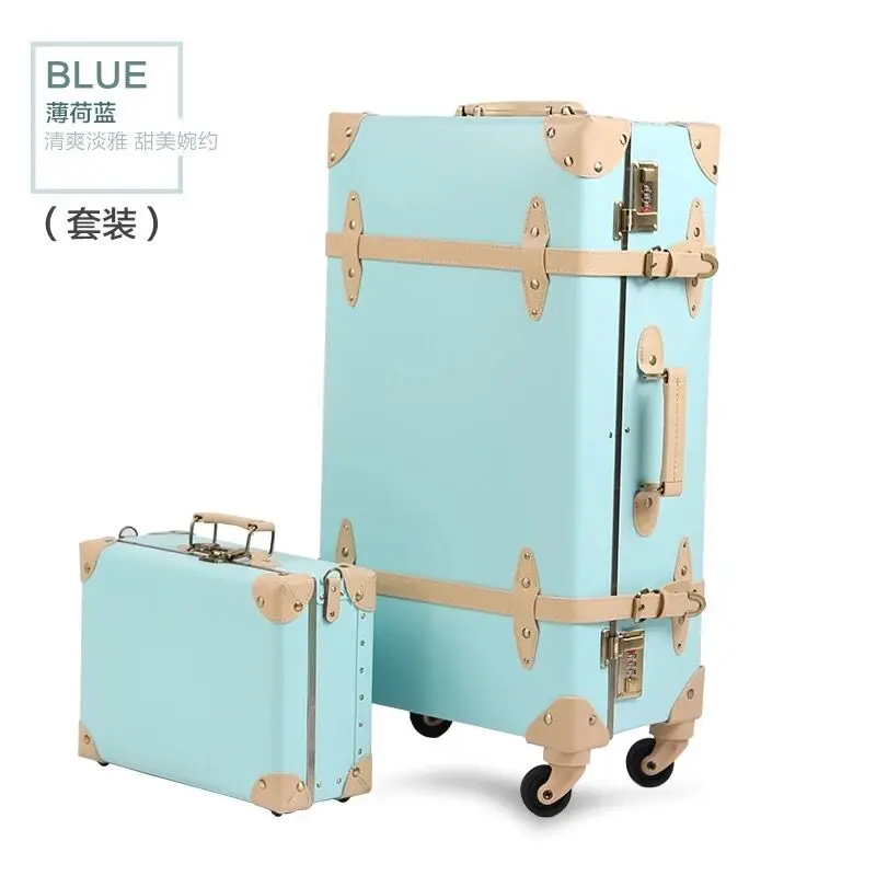 20 "22" 24 "インチpuレザートロリースーツケースや旅行バッグ小型スーツケースcabファイルvaliz koffer maletasスーツケースローリング荷物にキャリー