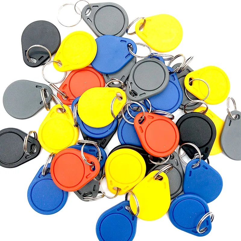 100 Chiếc Uid Thẻ RFID Keyfob Cho Mif 1 K S50 13.56MHz Viết Được Khối 0 HF ISO14443A Sử Dụng Để copy Thẻ
