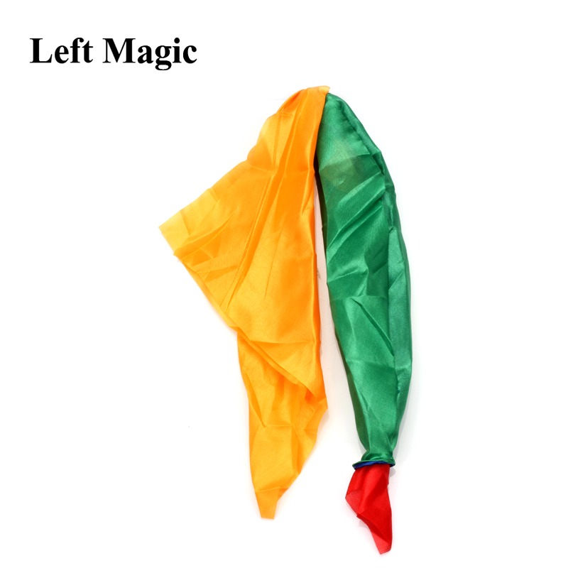 Truco de magia de seda vinculado que cambia de Color, bufanda de seda para truco de magia de Mr. Magic, accesorios de broma, herramientas de 22cm * 22cm E3117