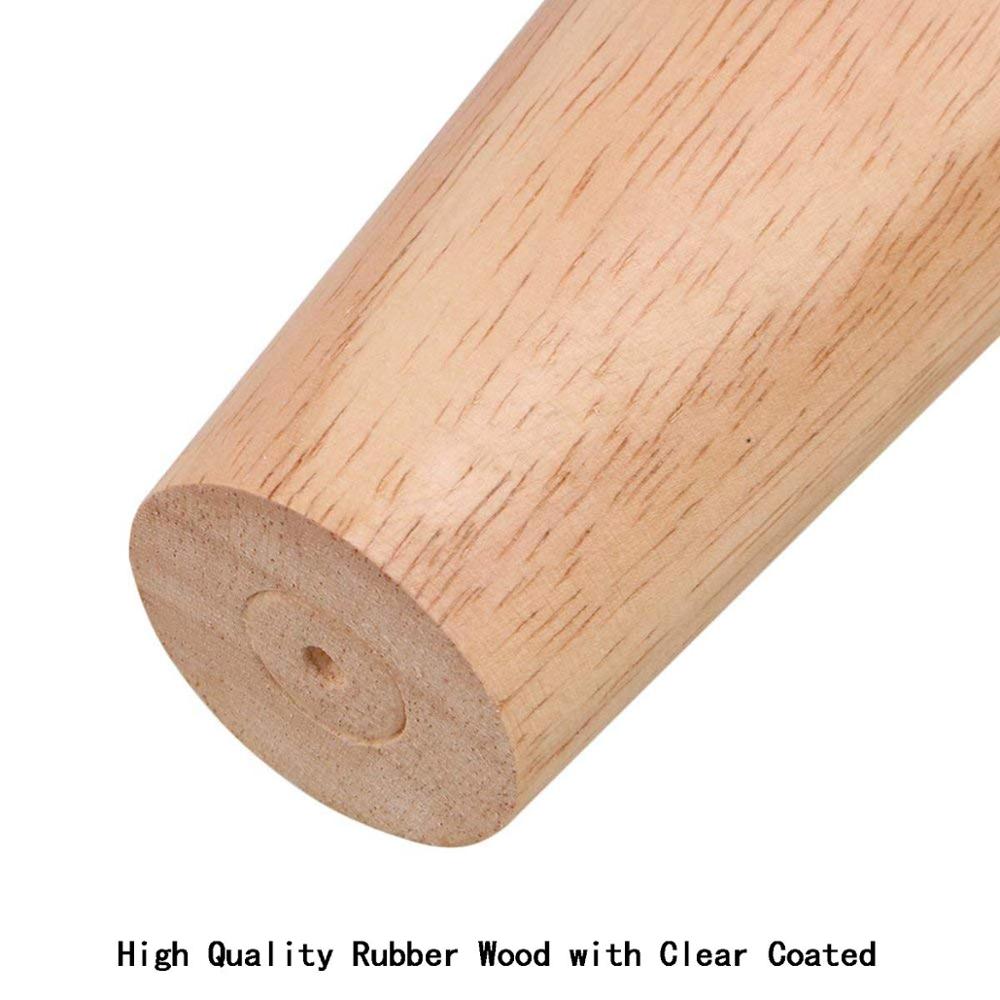 12 cm Massivholzmöbel-Sofabein-Set, M8-Bolzen, Eiche, konisch, Ersatz, Sofa, Bank, Stuhl, Couchtisch, Schrankbein, 4er-Set