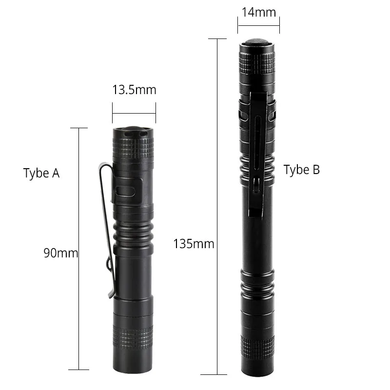 Mini Đèn Pin LED Xách Tay Bỏ Túi Siêu Sáng Cao Lumens Cầm Tay Bút Ánh Sáng Linterna Đèn Pin Led Dành Cho Cắm Trại Ngoài Trời Khẩn Cấp