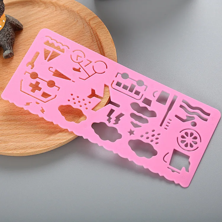 4 pcs Creative Children's Multifunctional Wisdom and Variable Rules Cute Student Stationery Drawing Practice Painting