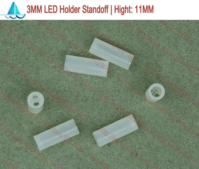 10000 Stück 3 mm LED-Lampenfassung, Höhe 4 x 1,5 mm, 2 mm, 2,5 mm, 3 mm, 3,5 mm, Leuchtdioden-Abstandshalter, Stützabstandshalter