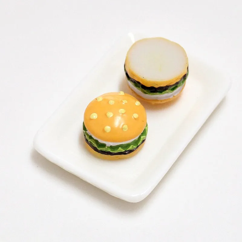 8 pezzi mini simulazione cibo per bambola giocattoli da cucina per bambini miniature di case delle bambole giocattolo classico giocattolo per hamburger