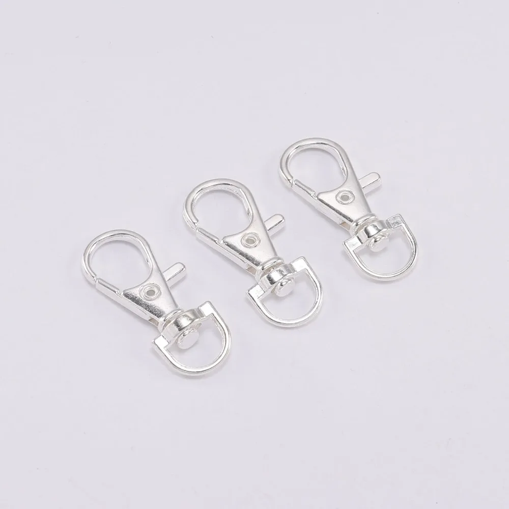 10 ชิ้น/ล็อตหมุนกุ้งก้ามกราม Clasp Hooks พวงกุญแจแยกแหวนสําหรับกระเป๋าเข็มขัดสุนัขโซ่ DIY เครื่องประดับทําผลการค้นหา