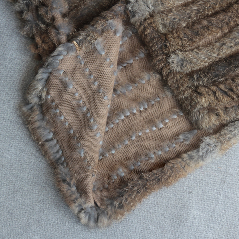 HSPL-Chaleco De punto De piel De conejo Real para mujer, chaleco femenino, 2019