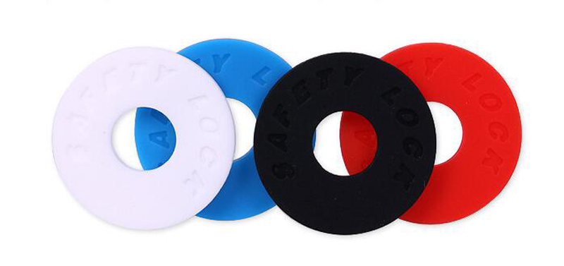 4 pçs/lote Guitarra Elétrica Strap Locks Blocos Material de borracha Bass Guitar Strap Lock Guitar Parts & Accessories Drop Shipping GYH