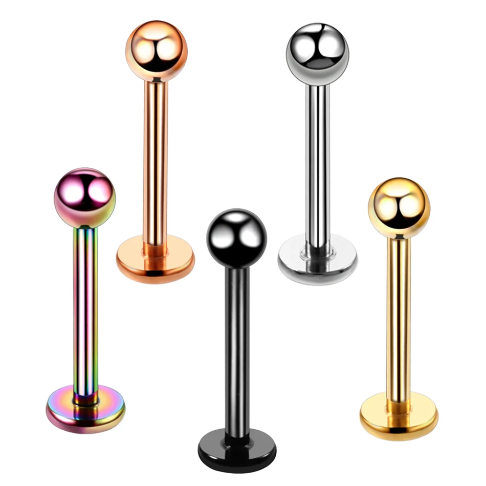 1 Máy Tính Titan Thép Đen Không Đường May Móc Mũi Vòng Vách Ngăn Clicker Huấn Khuyên Môi Labret Vòng Sụn Tai Tragus Gợi Cảm Trang Sức