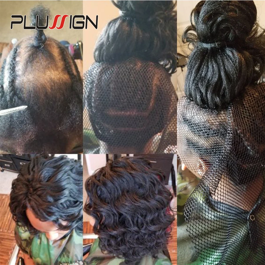 Plussign-red de encaje suizo para sótano, base con cierre Frontal, red tejida para hacer peluca de encaje, peluquín, accesorios de pieza de cabello
