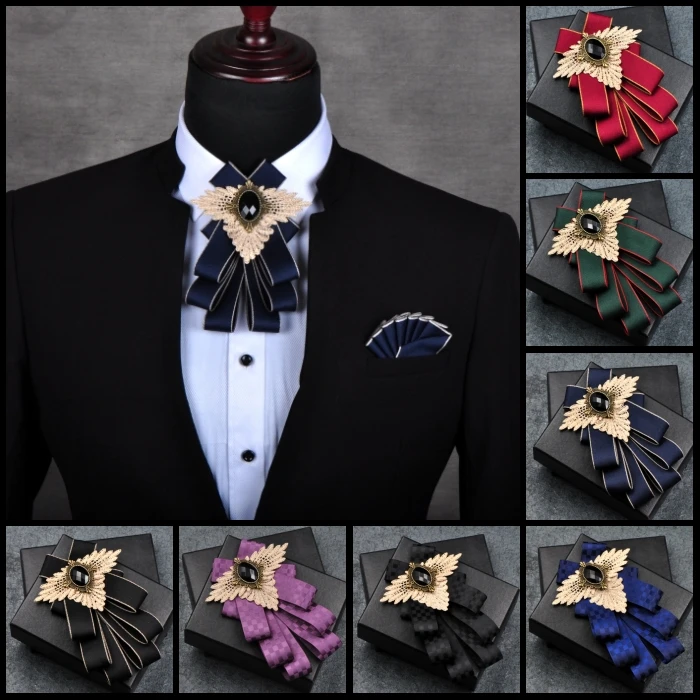 ใหม่แฟชั่นผู้ชายชายหญิง Handmade อังกฤษผู้หญิง3Pcs ชุด Bow Tie ธุรกิจเกาหลีงานแต่งงานกระเป๋าผ้าเช็ดตัวชุด