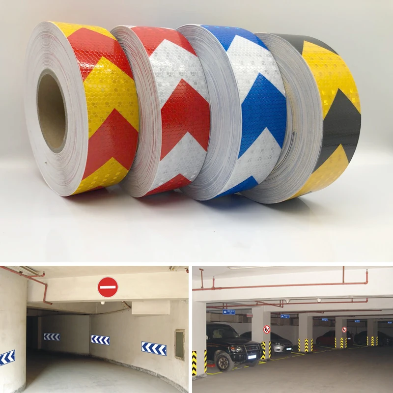 50mmx10m/Roll Reflective Tape Stickers Car-Styling Self Adhesive Warning Tape