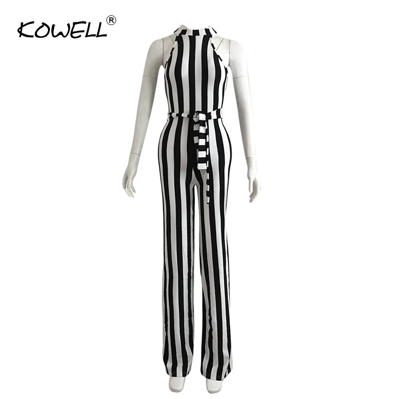 สไตล์ใหม่ลายโบว์Sashผู้หญิงJumpsuit Romper Halterถักเซ็กซี่JumpsuitฤดูหนาวฟิตเนสSkinny Playsuit Overalls