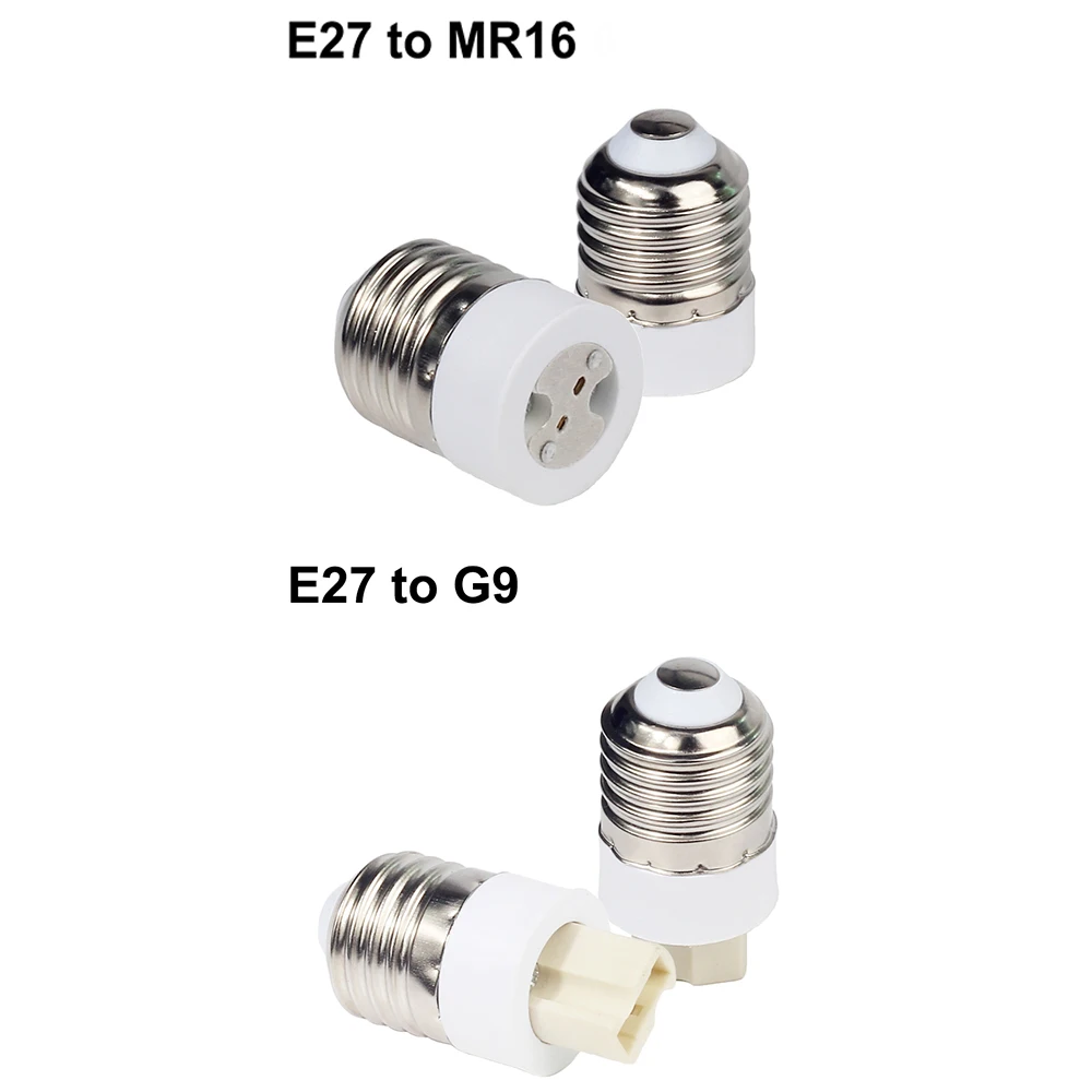 Bulb Chuyển Đổi E27 Nam để E12 E14 E40 B22 MR16 G4 G9 GU10 Nữ Đèn Bóng Đèn Ổ Cắm Cơ Sở Cho Trong Nhà Bóng Đèn Chiếu Sáng Mở Rộng Adapter